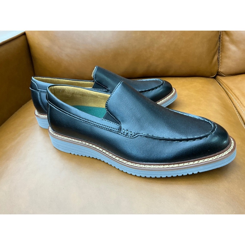 Vance Co Oneal Loafers Mens Size 8 Black New Tru‎ Comfort Moc Toe Slip On Shoes